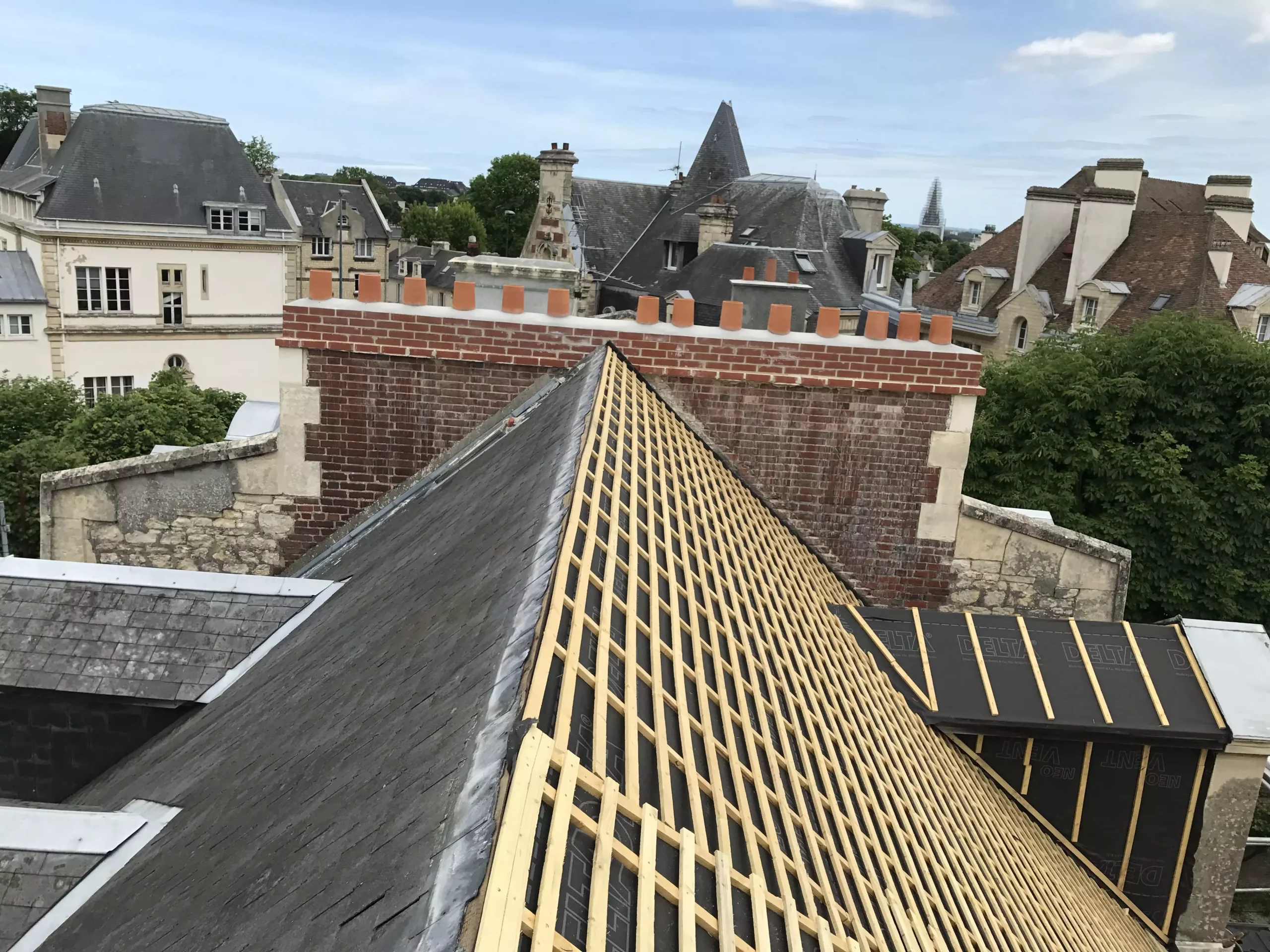 Réparation d’une cheminée à Caen